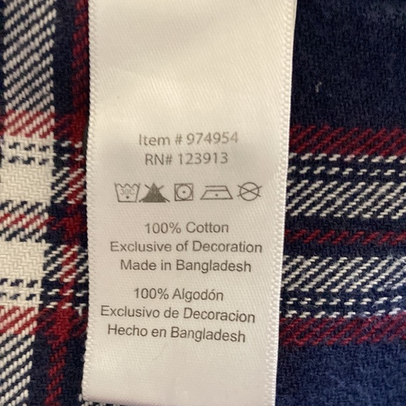 JACHS buttoned down shirt with blue white & red checks. Size Medium 100% cotton - Picture 6 of 11